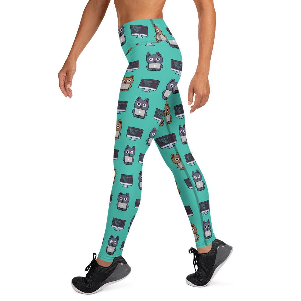 Paws And Computers Yoga Leggings - Nerd necessity